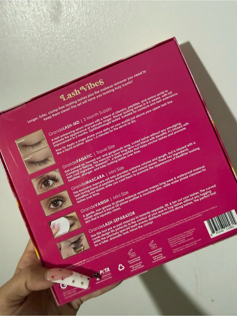 Grande Cosmetics Lash Vibes Pink Lash & Mascara Set